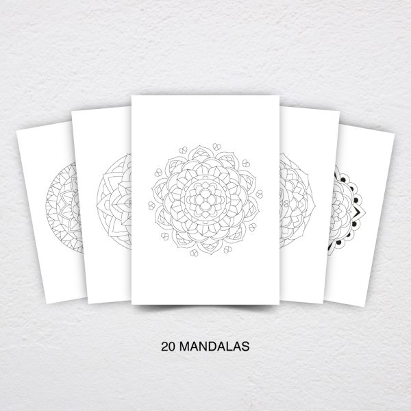 20 Easy Mandalas for Beginners – Printable Coloring Pages (PDF Download)