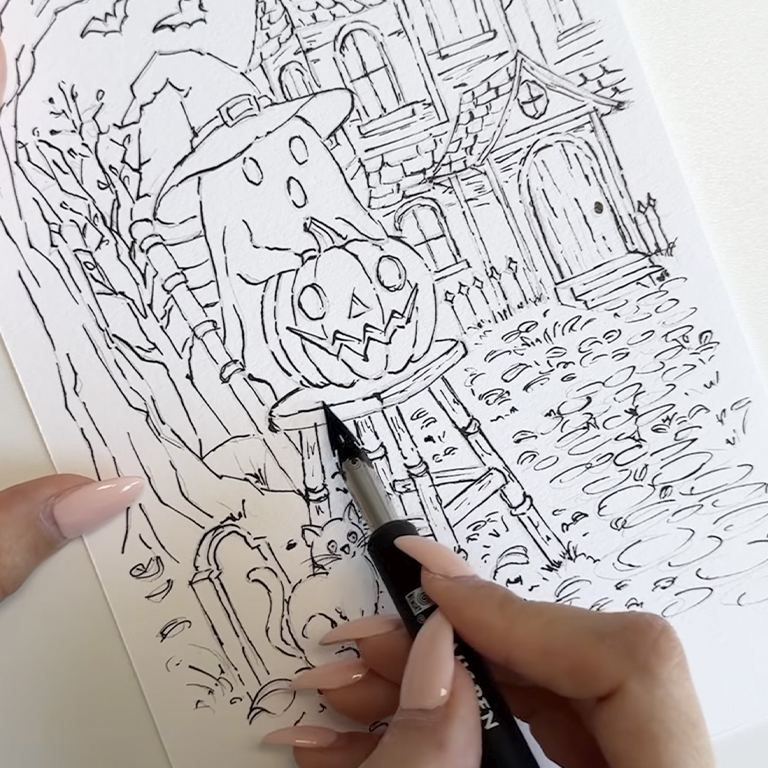 Halloween Watercolor Painting Tutorial