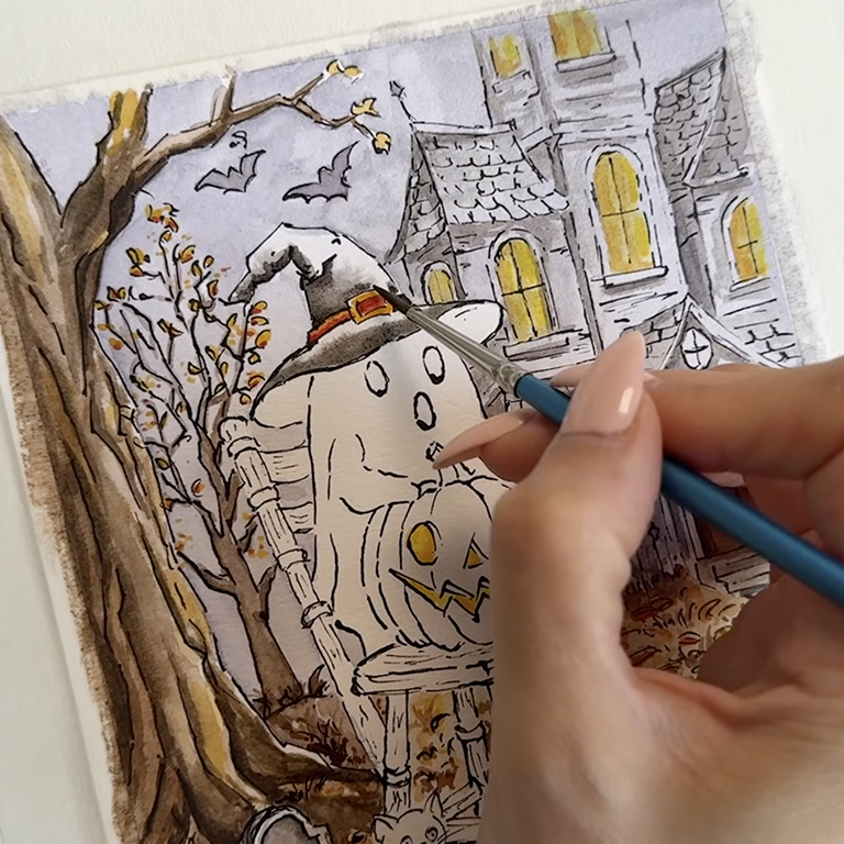 Halloween Watercolor Painting Tutorial