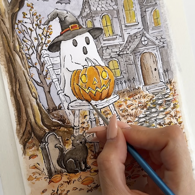 Halloween Watercolor Painting Tutorial