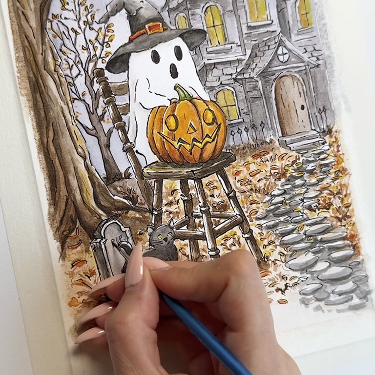 Halloween Watercolor Painting Tutorial