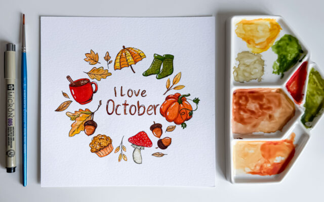 Autumn-Elements-Watercolor-Painting-Tutorial