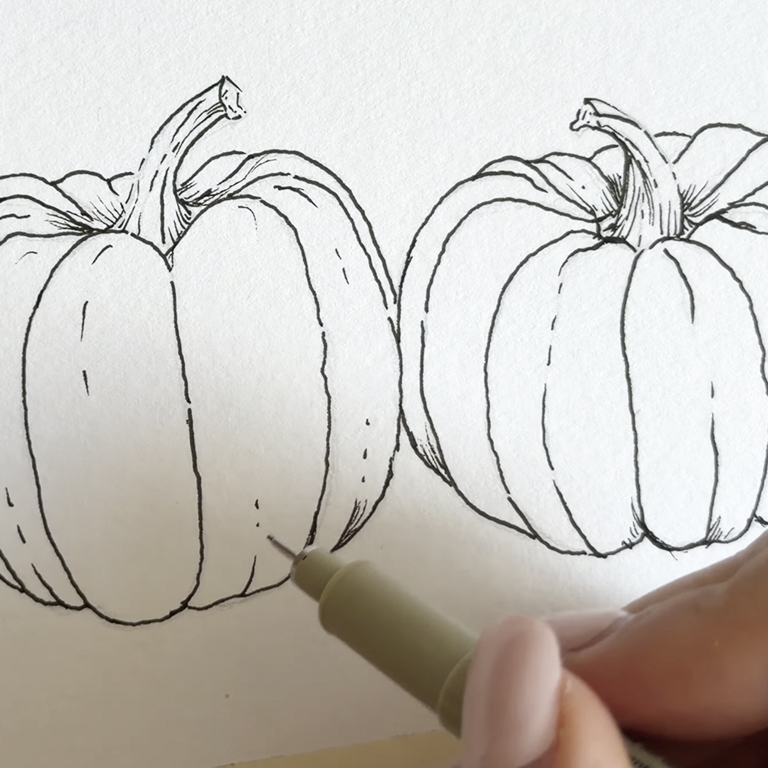 Watercolor Pumpkins Tutorial