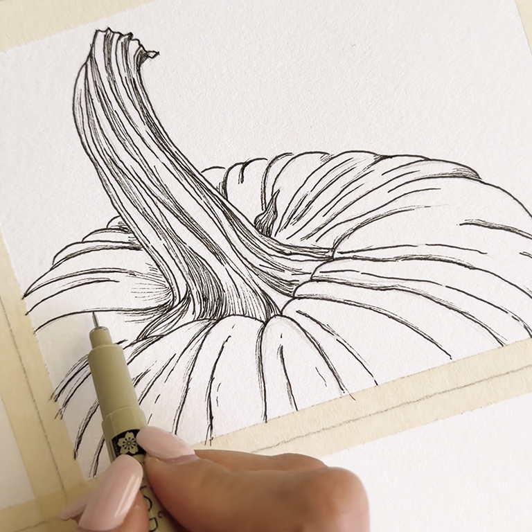 Watercolor Pumpkins Tutorial