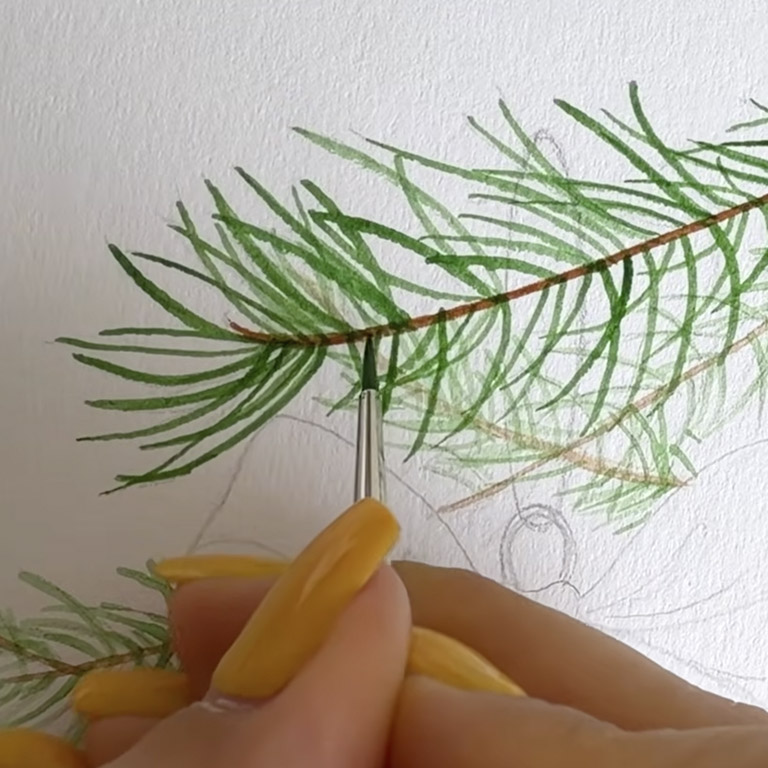 Christmas Ornament Watercolor Tutorial