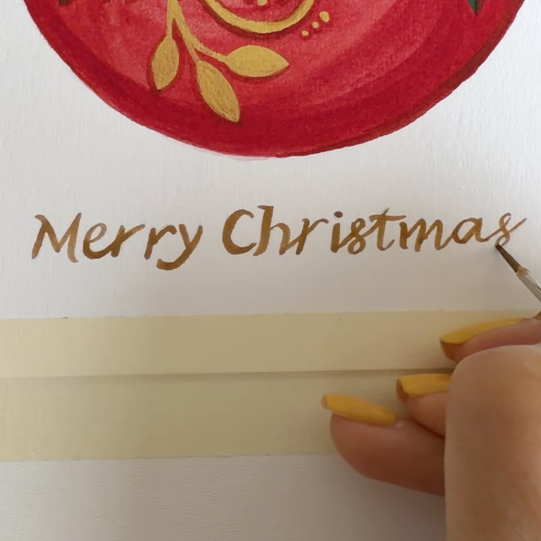Christmas Ornament Watercolor Tutorial